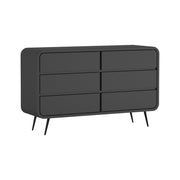 Prakriti: Mango Wood 6 Drawer Chest With Metal Legs