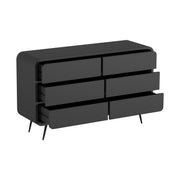 Prakriti: Mango Wood 6 Drawer Chest With Metal Legs