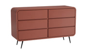 Prakriti: Mango Wood 6 Drawer Chest With Metal Legs