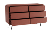 Prakriti: Mango Wood 6 Drawer Chest With Metal Legs