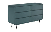 Prakriti: Mango Wood 6 Drawer Chest With Metal Legs