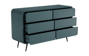 Prakriti: Mango Wood 6 Drawer Chest With Metal Legs