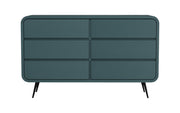 Prakriti: Mango Wood 6 Drawer Chest With Metal Legs