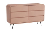 Prakriti: Mango Wood 6 Drawer Chest With Metal Legs