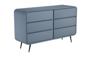 Prakriti: Mango Wood 6 Drawer Chest With Metal Legs