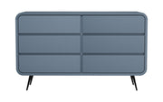 Prakriti: Mango Wood 6 Drawer Chest With Metal Legs