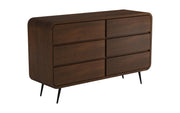 Prakriti: Mango Wood 6 Drawer Chest With Metal Legs