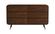 Prakriti: Mango Wood 6 Drawer Chest With Metal Legs
