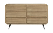 Prakriti: Mango Wood 6 Drawer Chest With Metal Legs