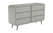 Prakriti: Mango Wood 6 Drawer Chest With Metal Legs