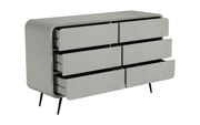 Prakriti: Mango Wood 6 Drawer Chest With Metal Legs