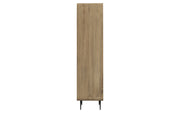 Kalpa: Mango Wood & Cane 2 Door 2 Drawer Wardrobe With Metal Legs