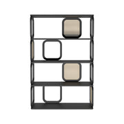 Jnana: Mango Wood & Cane Wide Bookshelf