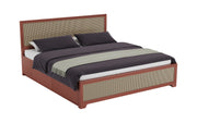 Nirvana: Mango Wood & Cane King Bed With Storage