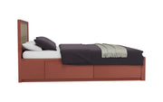 Nirvana: Mango Wood & Cane King Bed With Storage
