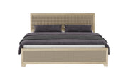 Nirvana: Mango Wood & Cane King Bed With Storage