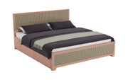 Nirvana: Mango Wood & Cane King Bed With Storage