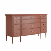 Lavanya: Mango Wood 12 Drawer Dresser With Turned Legs