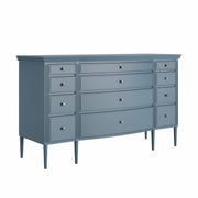 Lavanya: Mango Wood 12 Drawer Dresser With Turned Legs