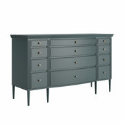 Lavanya: Mango Wood 12 Drawer Dresser With Turned Legs