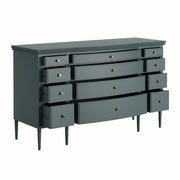 Lavanya: Mango Wood 12 Drawer Dresser With Turned Legs
