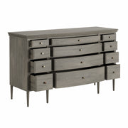 Lavanya: Mango Wood 12 Drawer Dresser With Turned Legs