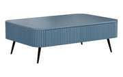 Ichchha: Mango Wood Coffee Table With Fluted Design 4 Drawer
