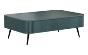 Ichchha: Mango Wood Coffee Table With Fluted Design 4 Drawer