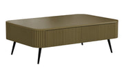 Ichchha: Mango Wood Coffee Table With Fluted Design 4 Drawer