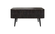 Ichchha: Mango Wood Coffee Table With Fluted Design 4 Drawer