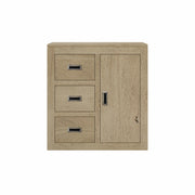 Nitya: Mango Wood 3 Drawer 1 Door Accent Cabinet
