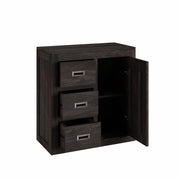 Nitya: Mango Wood 3 Drawer 1 Door Accent Cabinet