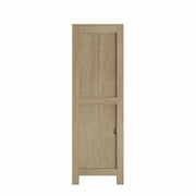 Vijnana: Mango Wood Glass Door & 2 Drawer Tall Sideboard