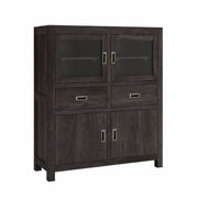 Vijnana: Mango Wood Glass Door & 2 Drawer Tall Sideboard
