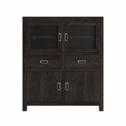 Vijnana: Mango Wood Glass Door & 2 Drawer Tall Sideboard