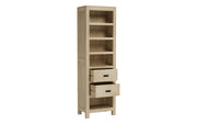 Rachana: Mango Wood Narrow Shelving Unit With 2 Drawers