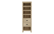 Rachana: Mango Wood Narrow Shelving Unit With 2 Drawers