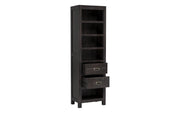 Rachana: Mango Wood Narrow Shelving Unit With 2 Drawers
