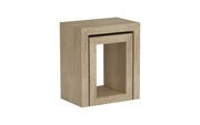 Zikr: Mango Wood Cube Tables Set of Two Nested Tables