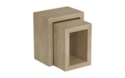 Zikr: Mango Wood Cube Tables Set of Two Nested Tables
