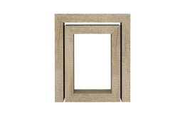 Zikr: Mango Wood Cube Tables Set of Two Nested Tables