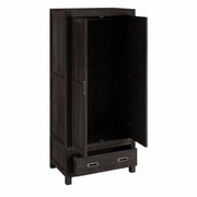 Ruchira: Mango Wood Two-Part Wardrobe, 2 Doors, 1 Drawer Base