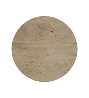 Vasana: Mango Wood Round End Table With Pedestal Base