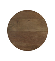 Vasana: Mango Wood Round End Table With Pedestal Base