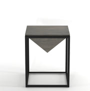 Diksha: Mango Wood & Iron Square End Table