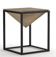 Diksha: Mango Wood & Iron Square End Table