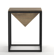 Diksha: Mango Wood & Iron Square End Table
