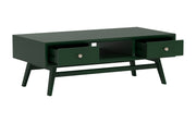 Chaitanya: Mango Wood Coffee Table With 2 Drawer & Open Center Space