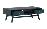Chaitanya: Mango Wood Coffee Table With 2 Drawer & Open Center Space
