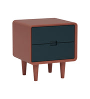 Isha: Mango Wood 2 Tone 2 Drawer Bed Side